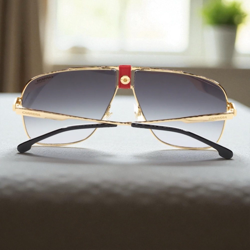 UNISEXY NWT Carrera 1018/S Y11 Gold Red Gradient Luxury Italian Sunglasses - Picture 3 of 13